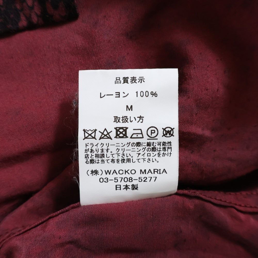 WACKO MARIA(ワコマリア) 21SS パイソン柄 グラフィティ長袖シャツ レッド