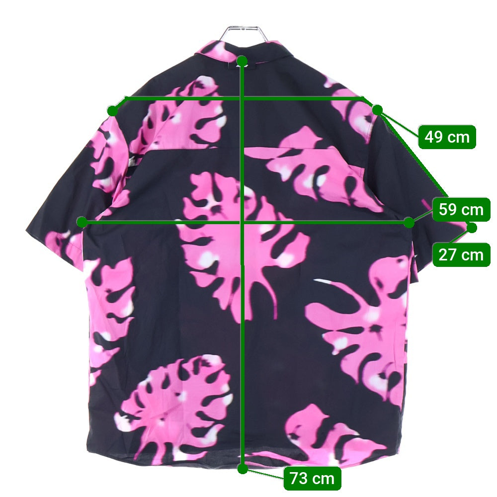 MSGM(エムエスジーエム) 総柄フラワーデザイン 半袖シャツ ブラック 3040ME20 217011-12