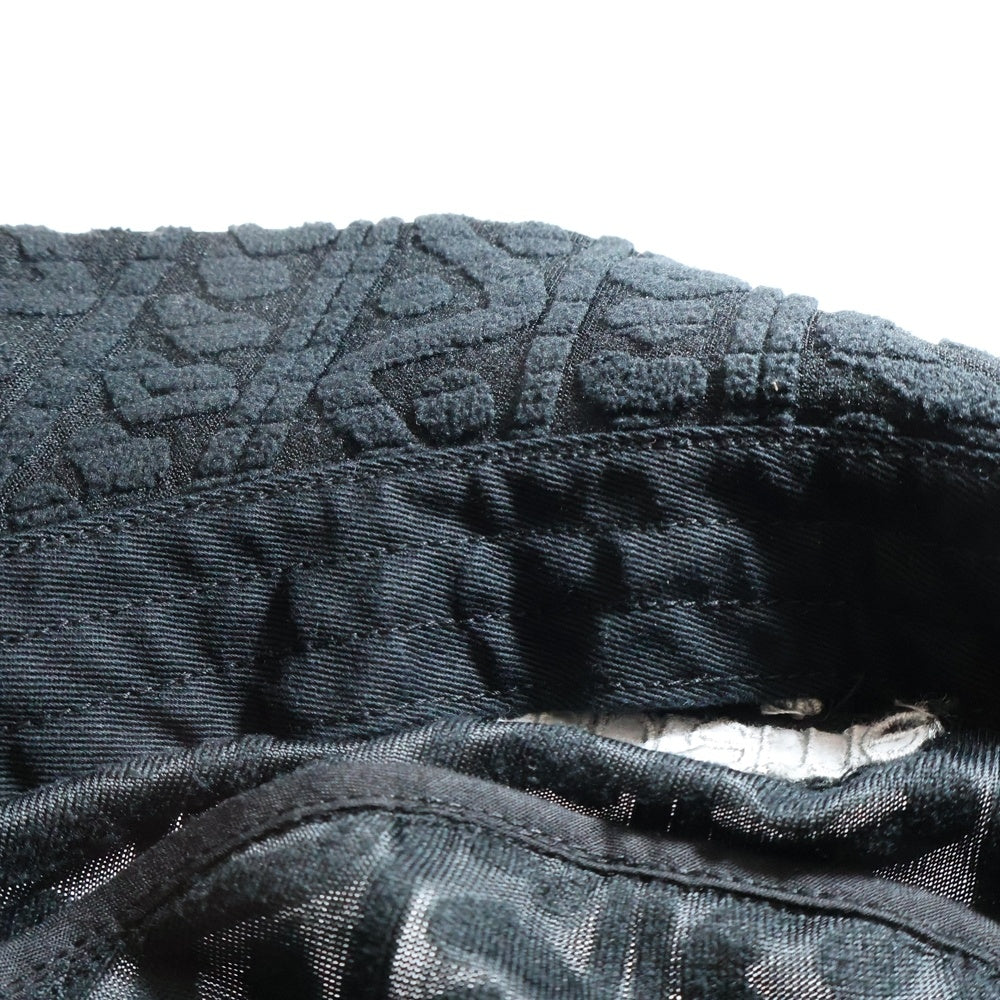 SUPREME(シュプリーム) 23SS Terry Pattern Crusher ジャガード 総柄 クラッシャーハット バケットハット ブラック