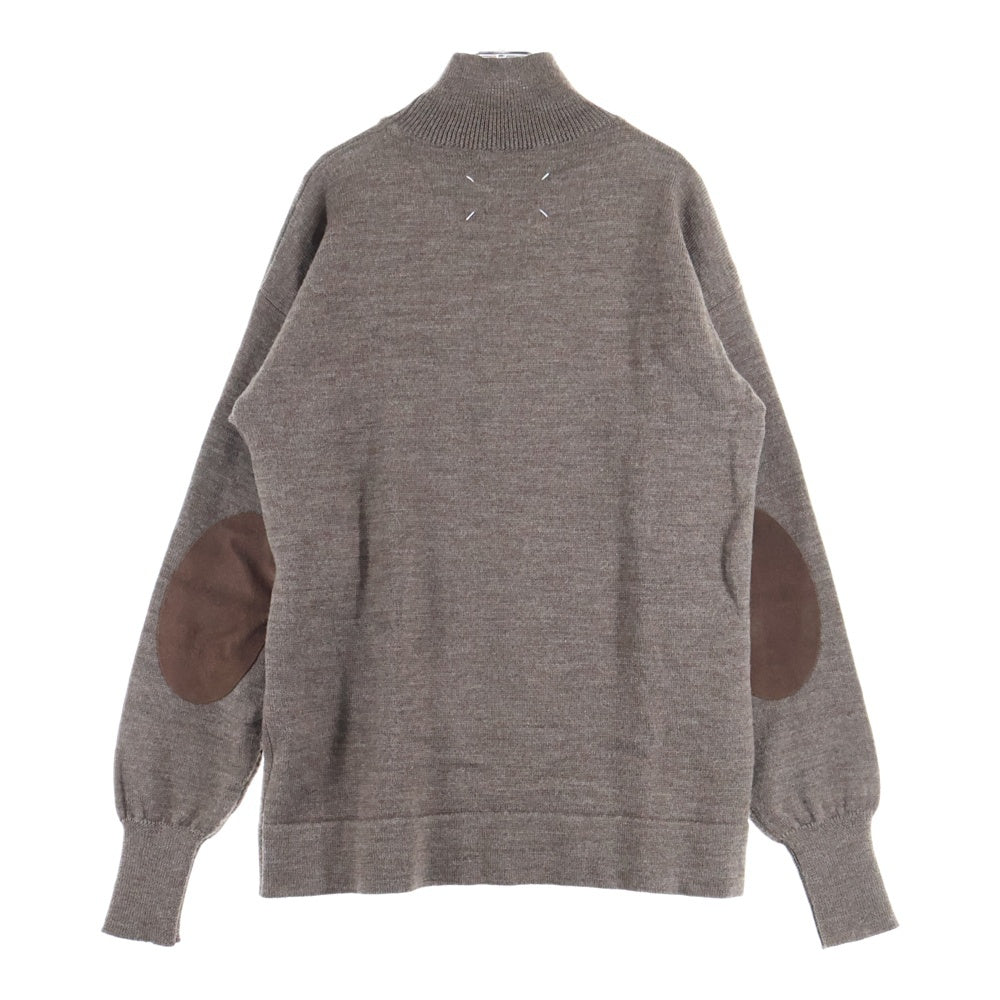 Maison Margiela 10(メゾン マルジェラ) 21AW ELBOW PATCH TURTLENECK KNIT エルボーパッチ タートルネック ニットセーター ブラウン S50HA1029 S17835