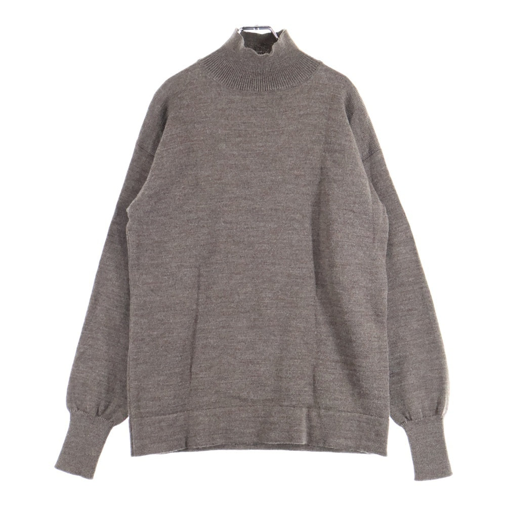 Maison Margiela 10(メゾン マルジェラ) 21AW ELBOW PATCH TURTLENECK KNIT エルボーパッチ タートルネック ニットセーター ブラウン S50HA1029 S17835