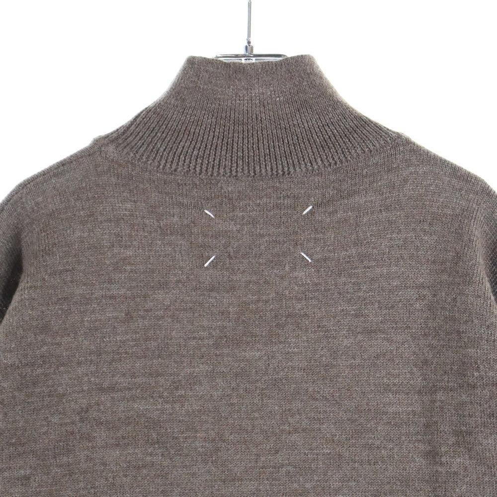 Maison Margiela 10(メゾン マルジェラ) 21AW ELBOW PATCH TURTLENECK KNIT エルボーパッチ タートルネック ニットセーター ブラウン S50HA1029 S17835