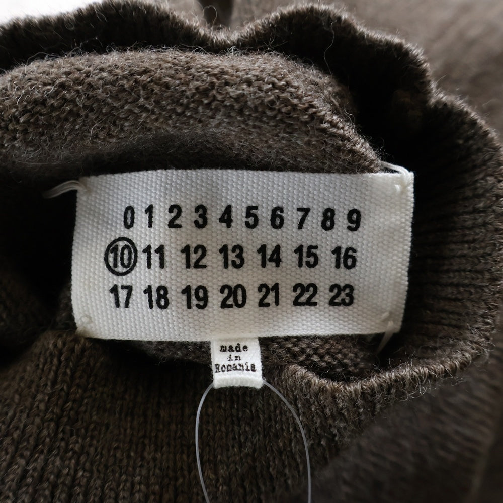 Maison Margiela 10(メゾン マルジェラ) 21AW ELBOW PATCH TURTLENECK KNIT エルボーパッチ タートルネック ニットセーター ブラウン S50HA1029 S17835