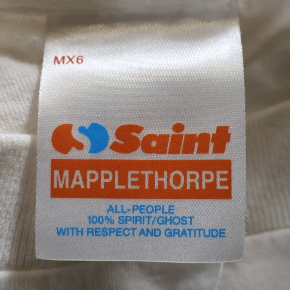 SAINT MICHAEL(セントマイケル) 25SS ×Robert Mapplethorpe MT SS TEE PICTURES ロバート メイプルソープ 半袖Tシャツ ホワイト SM-HR8-0000-C18