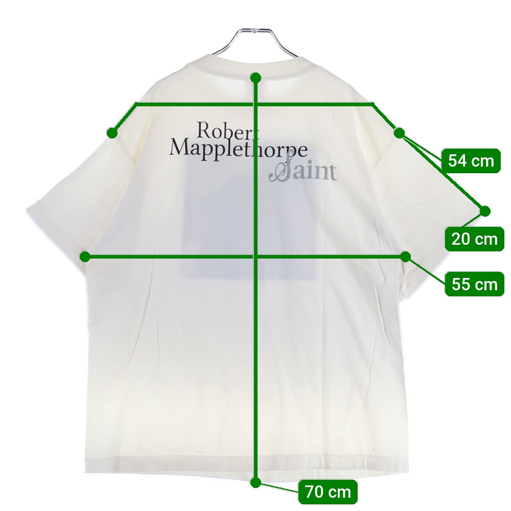 SAINT MICHAEL(セントマイケル) 25SS ×Robert Mapplethorpe MT SS TEE PICTURES ロバート メイプルソープ 半袖Tシャツ ホワイト SM-HR8-0000-C18