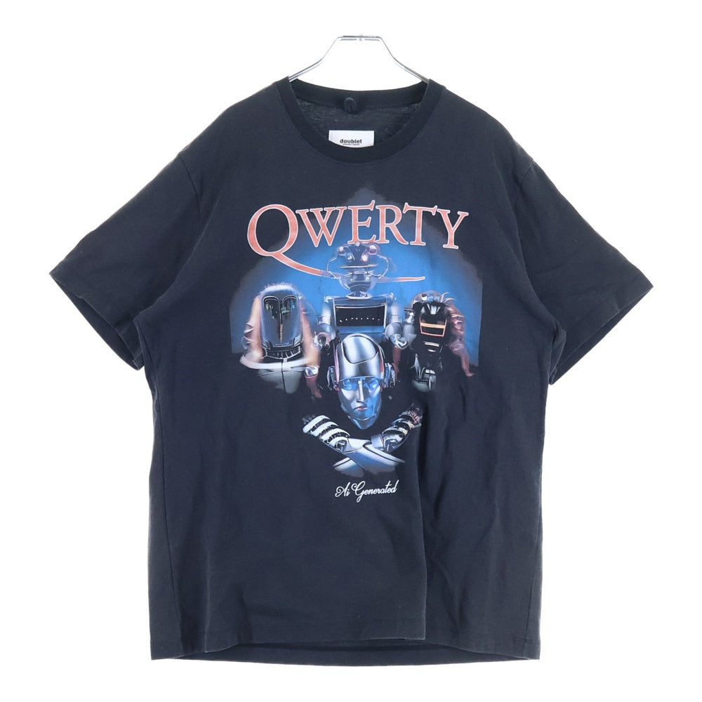 doublet(ダブレット) 24SS ANDROID PRINT T-SHIRT 半袖Tシャツ ブラック 24SS29CS310