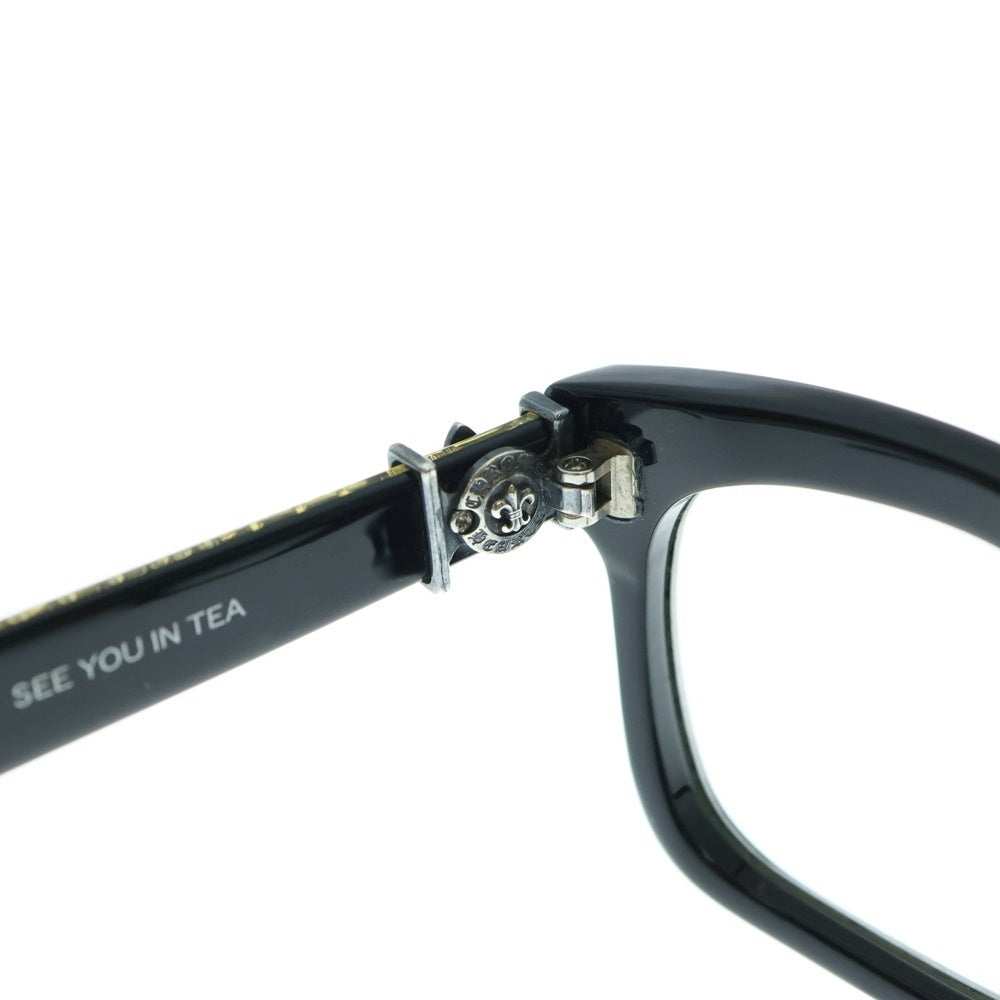 CHROME HEARTS(クロムハーツ) SEE YOU IN TEA フレアテンプル ウェリントンアイウェア 眼鏡 ブラック