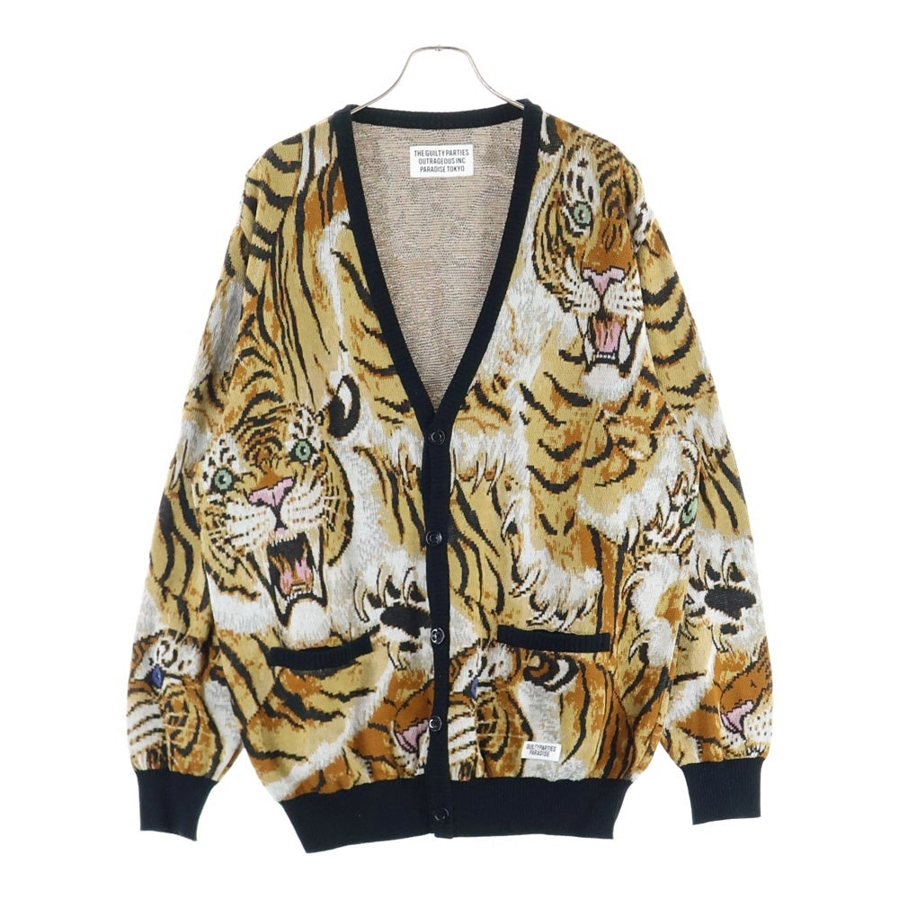 WACKO MARIA(ワコマリア) TIM LEHI JACQUARD CARDIGAN ティムリーハイ 虎柄 ジャガードカーディガン ブラウン