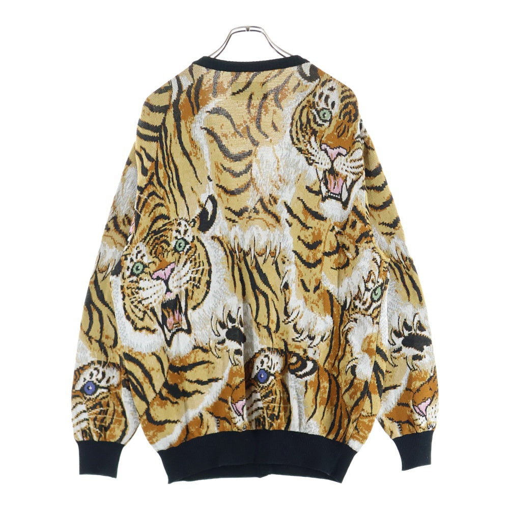 WACKO MARIA(ワコマリア) TIM LEHI JACQUARD CARDIGAN ティムリーハイ 虎柄 ジャガードカーディガン ブラウン