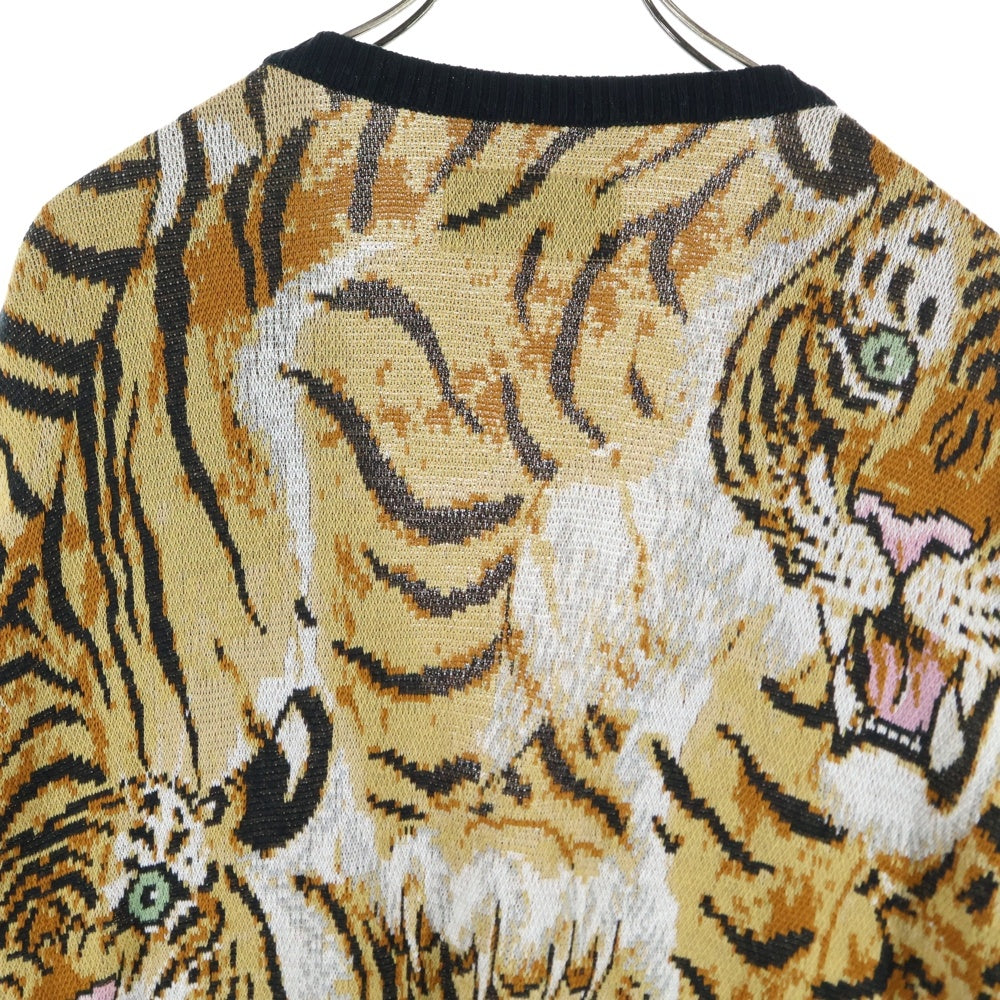 WACKO MARIA(ワコマリア) TIM LEHI JACQUARD CARDIGAN ティムリーハイ 虎柄 ジャガードカーディガン ブラウン