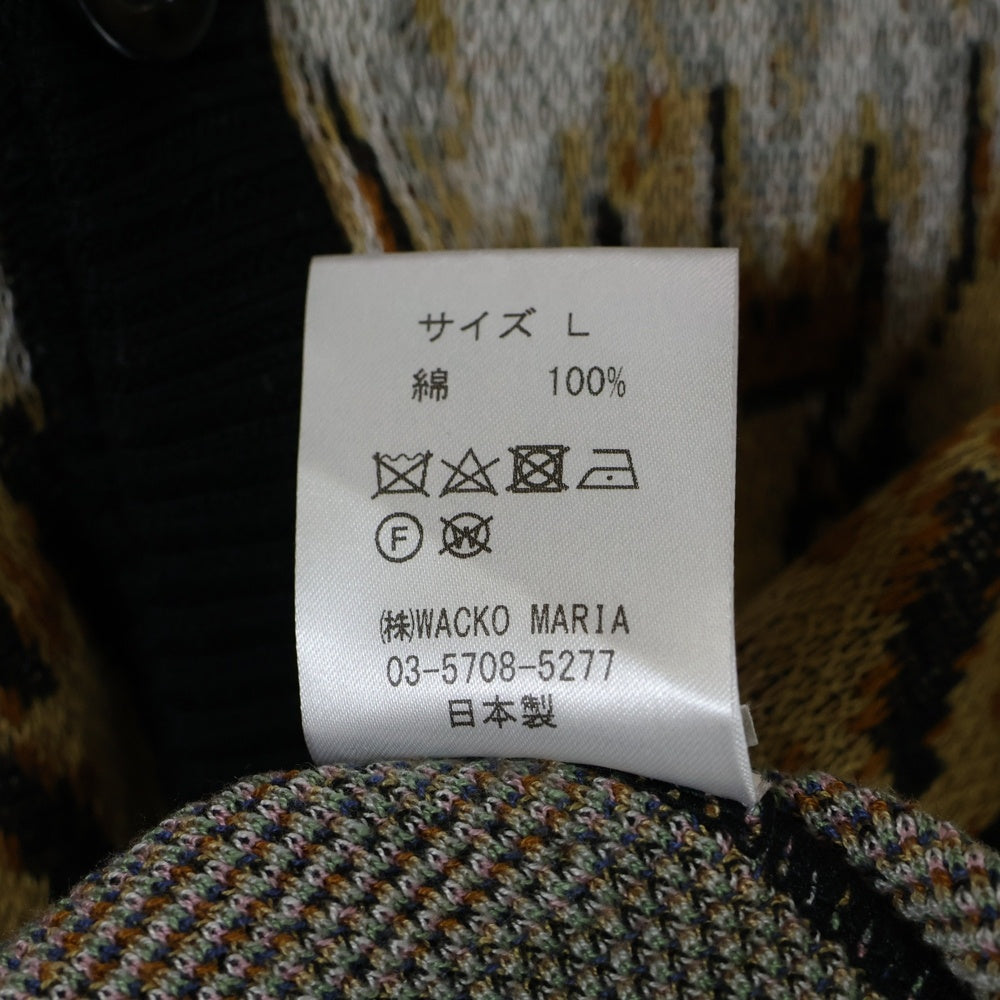 WACKO MARIA(ワコマリア) TIM LEHI JACQUARD CARDIGAN ティムリーハイ 虎柄 ジャガードカーディガン ブラウン