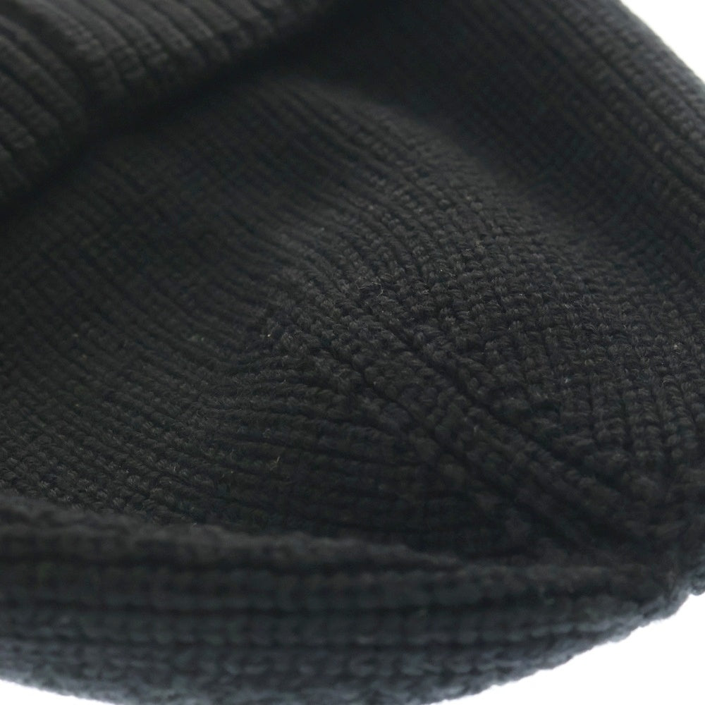 AMIRI(アミリ) MA BEANIE ロゴプレート ニットビーニー ニット帽 帽子 ブラック