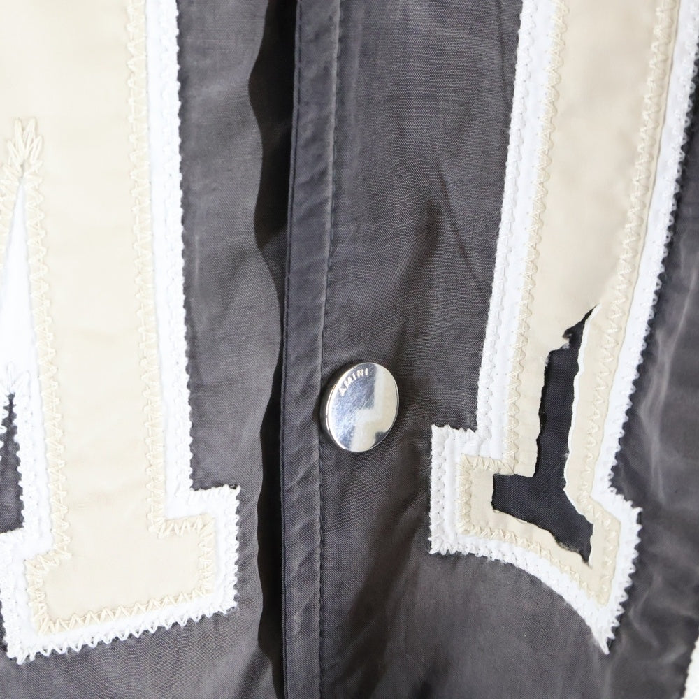 AMIRI(アミリ) SUN FADED BOMBER サテンボンバージャケット グレー