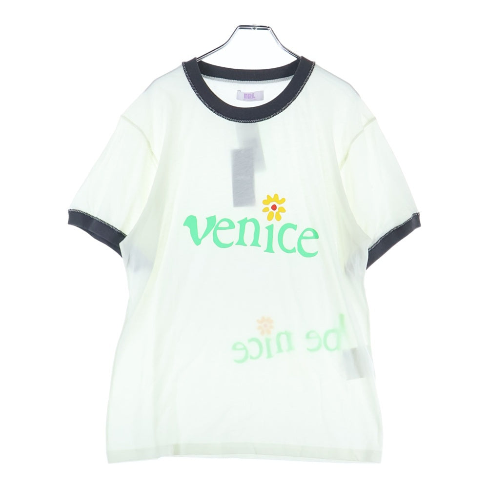 ERL(イーアールエル) Venice T-Shirt リンガーTシャツ 半袖Tシャツ ホワイト ERL08T006
