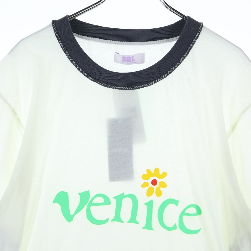 ERL(イーアールエル) Venice T-Shirt リンガーTシャツ 半袖Tシャツ ホワイト ERL08T006