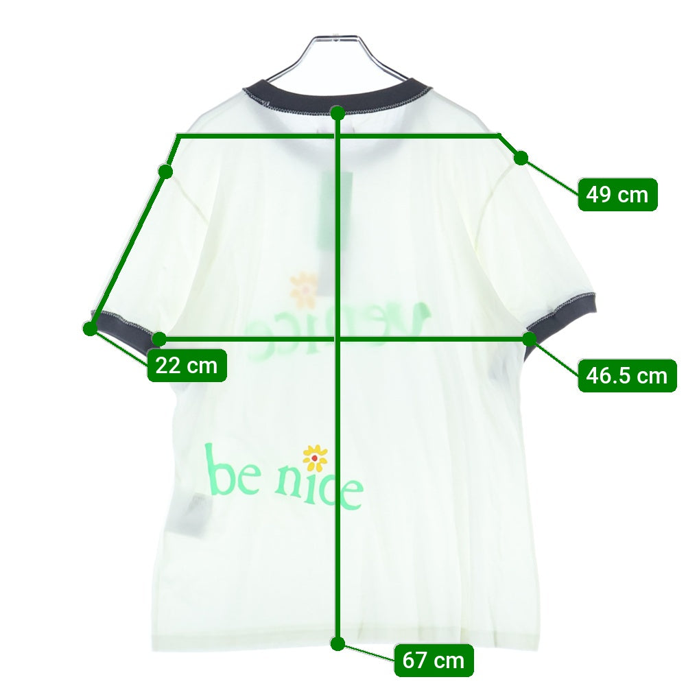 ERL(イーアールエル) Venice T-Shirt リンガーTシャツ 半袖Tシャツ ホワイト ERL08T006