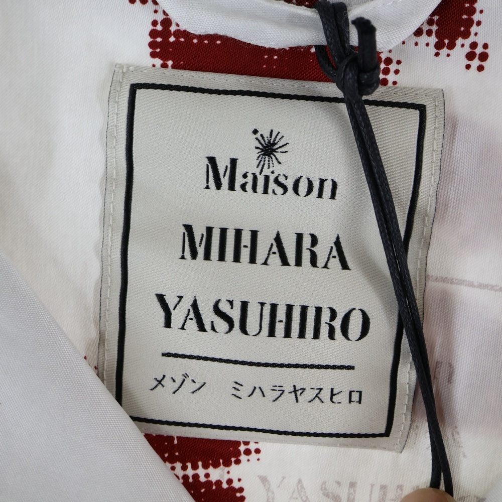MAISON MIHARAYASUHIRO(メゾンミハラヤスヒロ) MMY KISS PRINTED S/S SHIRTS リッププリント レーヨン半袖シャツ ホワイト A12SH080