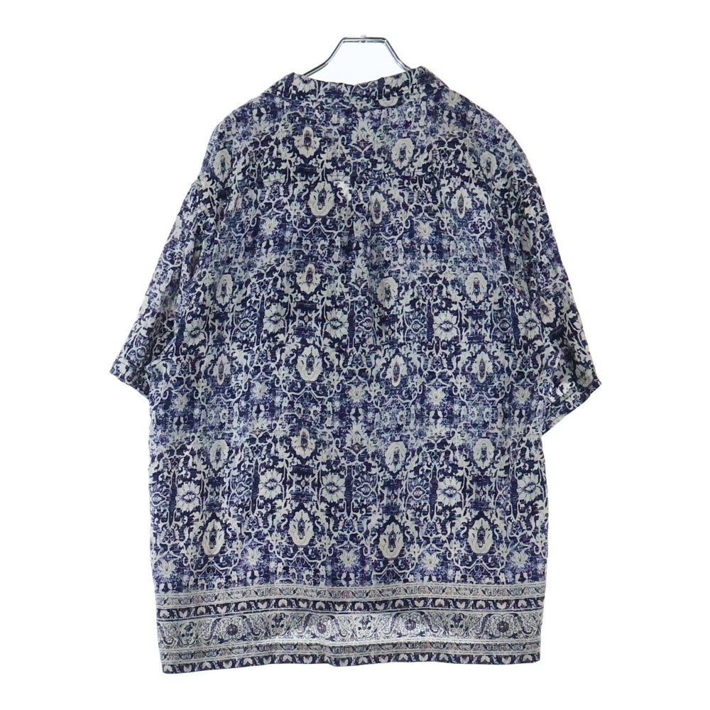 STAMPD(スタンプド) Rug Shirt 総柄半袖シャツ ネイビー