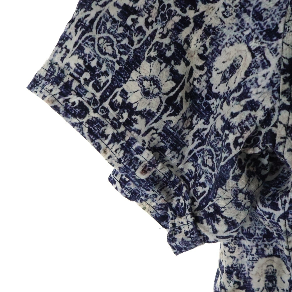 STAMPD(スタンプド) Rug Shirt 総柄半袖シャツ ネイビー