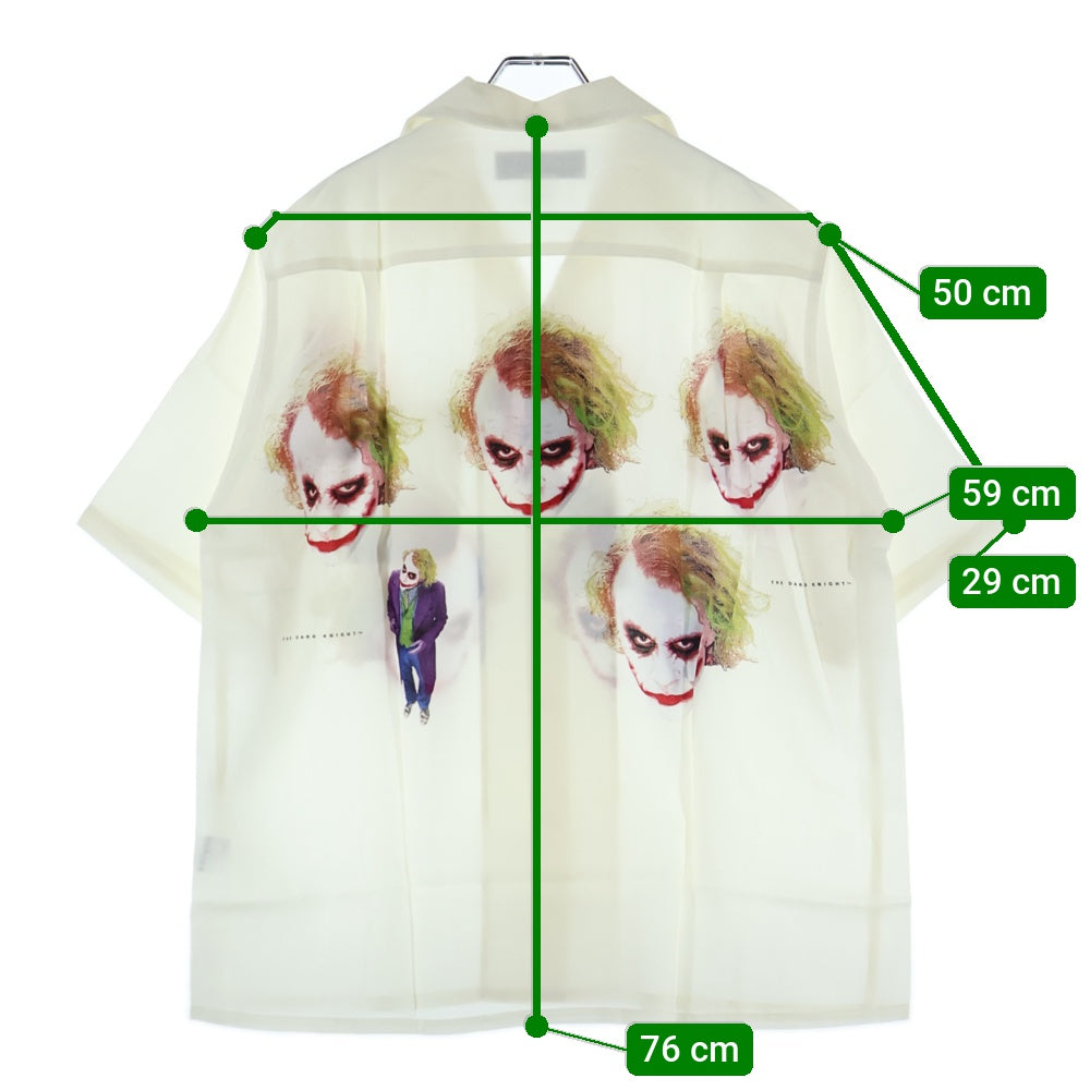 WACKO MARIA(ワコマリア) ×THE DARK KNIGHT TRILOGY S/S HAWAIIAN SHIRT -TYPE-5- ダークナイト ジョーカー ハワイアンシャツ 半袖シャツ アイボリー TDKT-WM-HI05