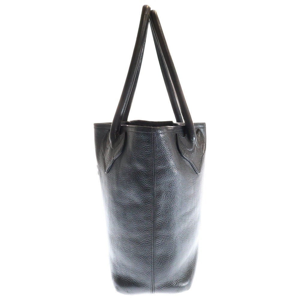 CHROME HEARTS(クロムハーツ) FS TOTE クロスパッチ レザートートバッグ ブラック