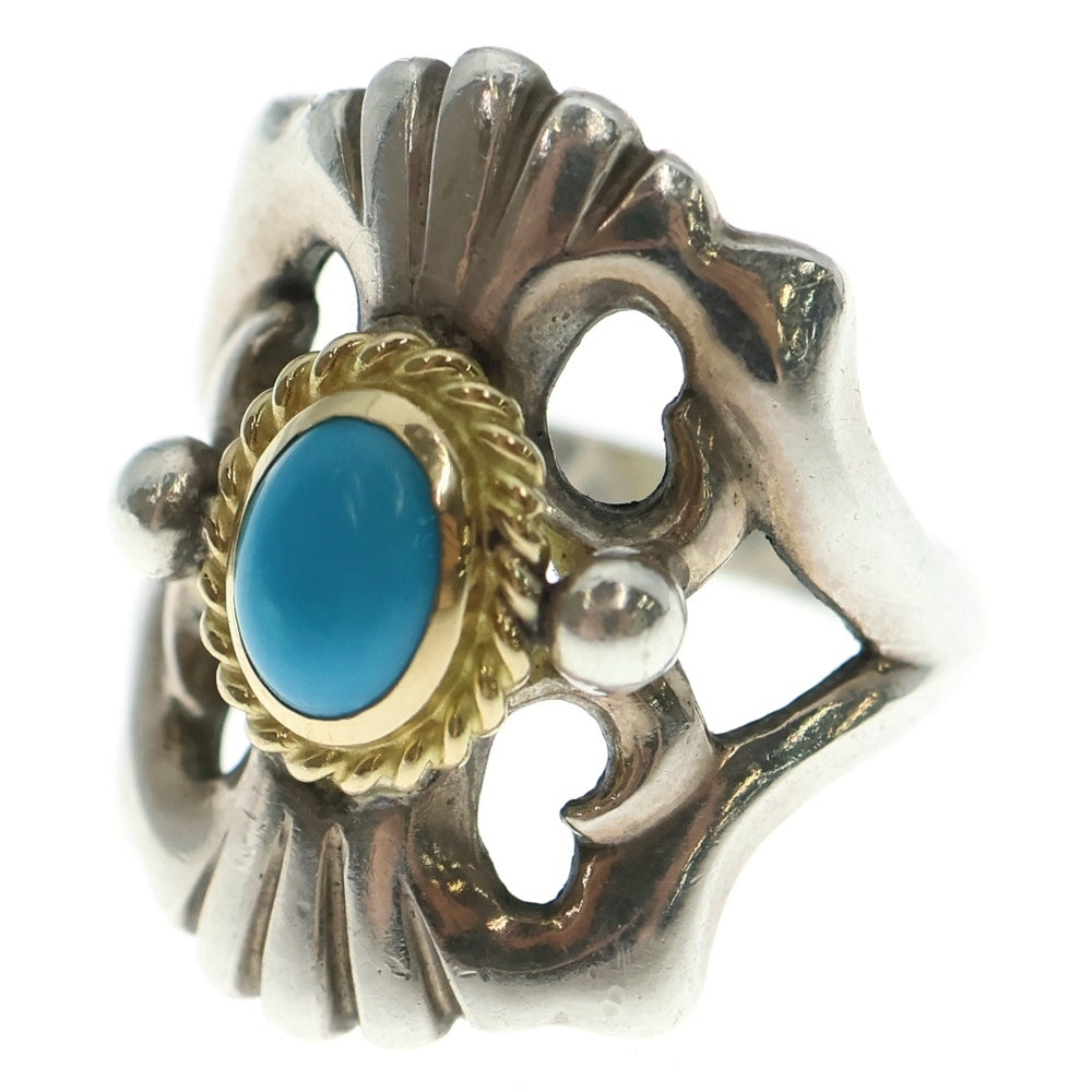 goro's(ゴローズ) 金縄ターコイズ付きキャストリング大 シルバー/ゴールド