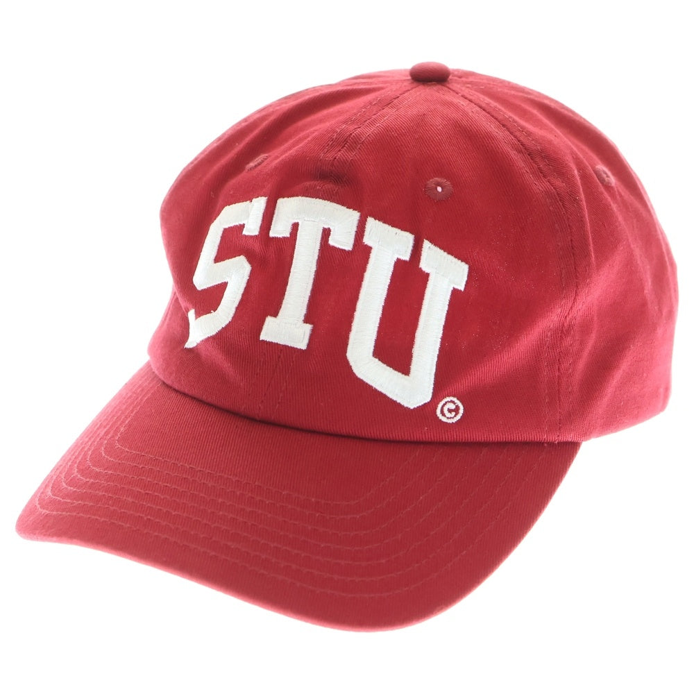 STUSSY(ステューシー) STU Arch Strapback Cap フロントロゴ刺繍 ベースボール キャップ 帽子 レッド 1311066
