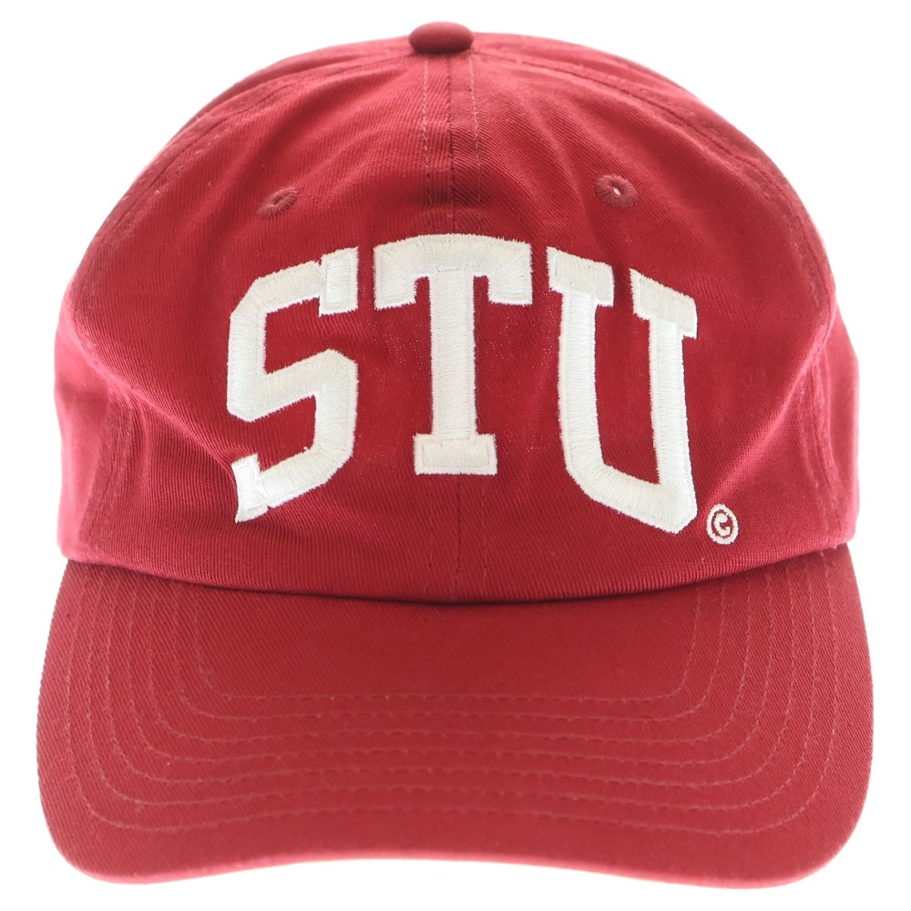 STUSSY(ステューシー) STU Arch Strapback Cap フロントロゴ刺繍 ベースボール キャップ 帽子 レッド 1311066