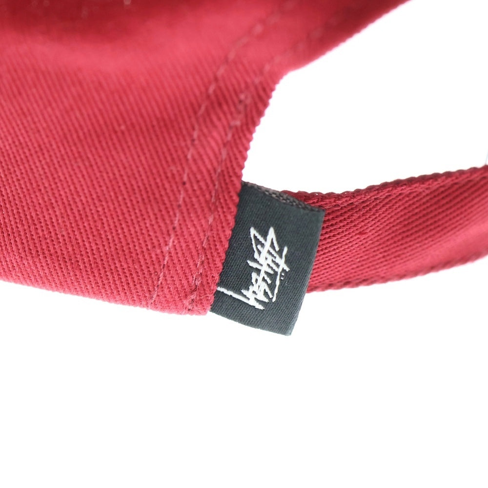 STUSSY(ステューシー) STU Arch Strapback Cap フロントロゴ刺繍 ベースボール キャップ 帽子 レッド 1311066