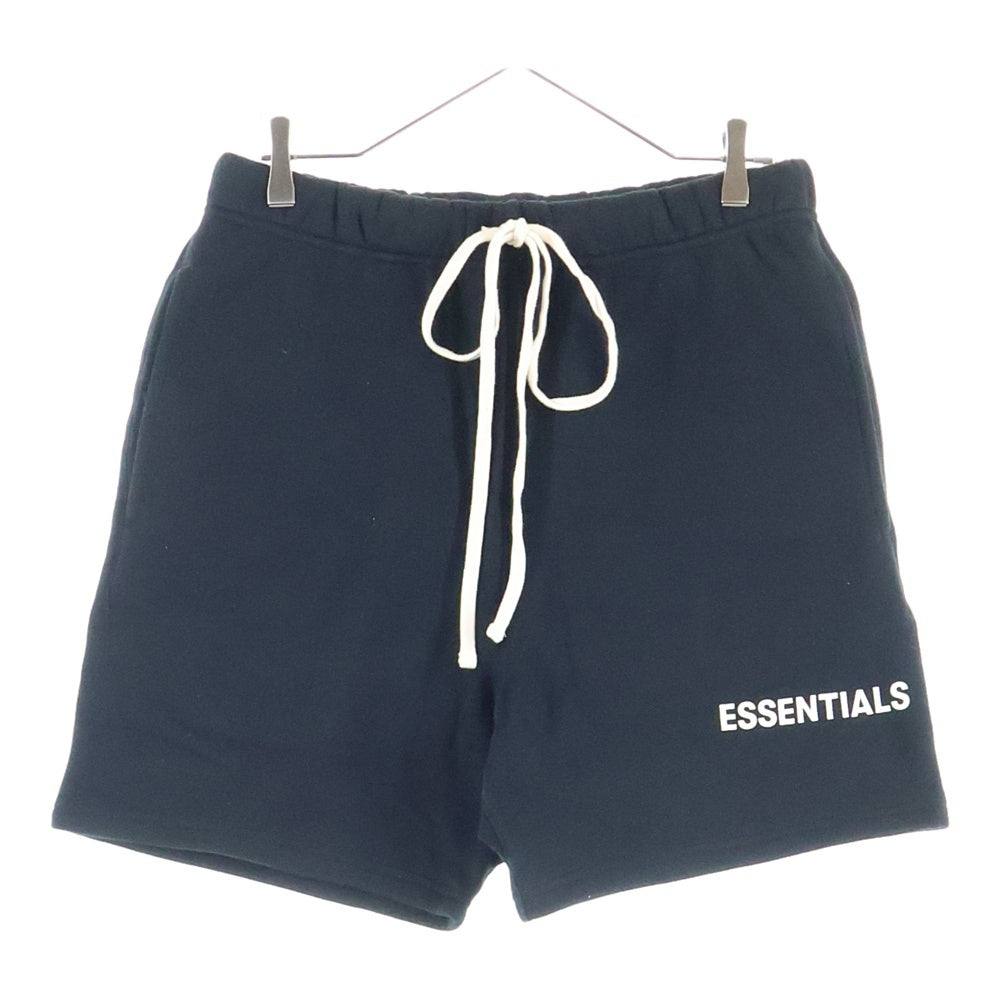 FEAR OF GOD ESSENTIALS(フィアオブゴッド エッセンシャルズ) SHORT PANTS ロゴプリント スウェットハーフパンツ ショーツ ブラック