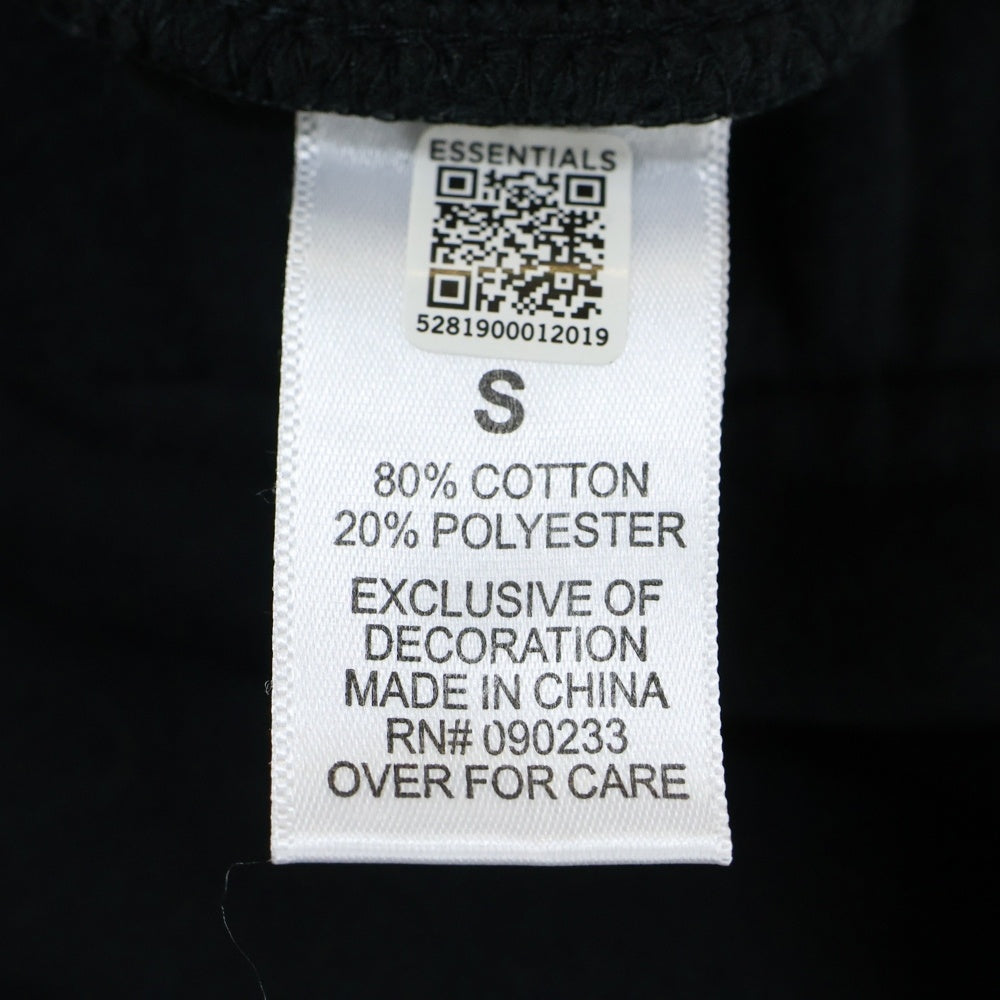 FEAR OF GOD ESSENTIALS(フィアオブゴッド エッセンシャルズ) SHORT PANTS ロゴプリント スウェットハーフパンツ ショーツ ブラック