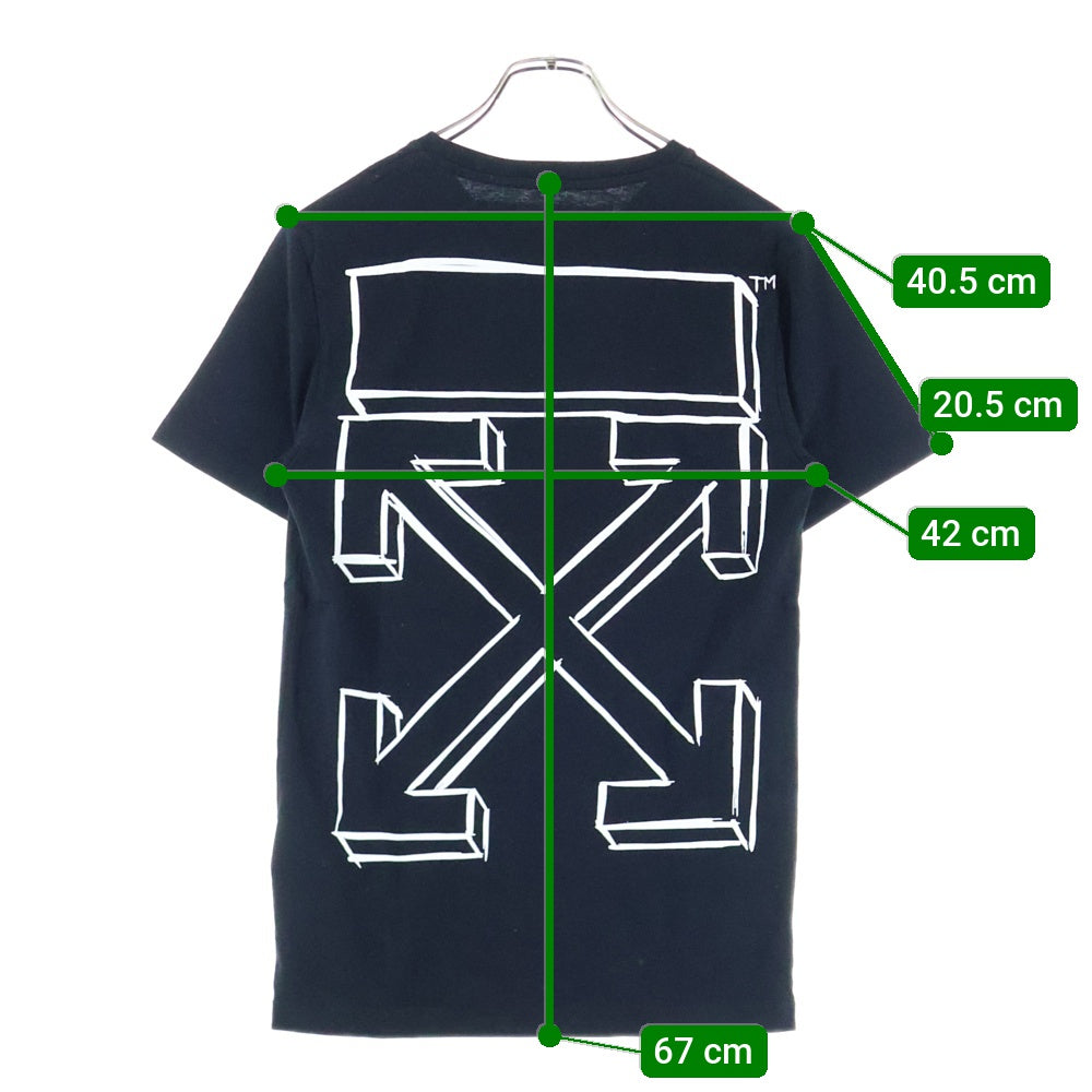 OFF-WHITE(オフホワイト) 18AW Maker Arrows T-shirt 半袖Tシャツ ブラック OMAA027E18185024