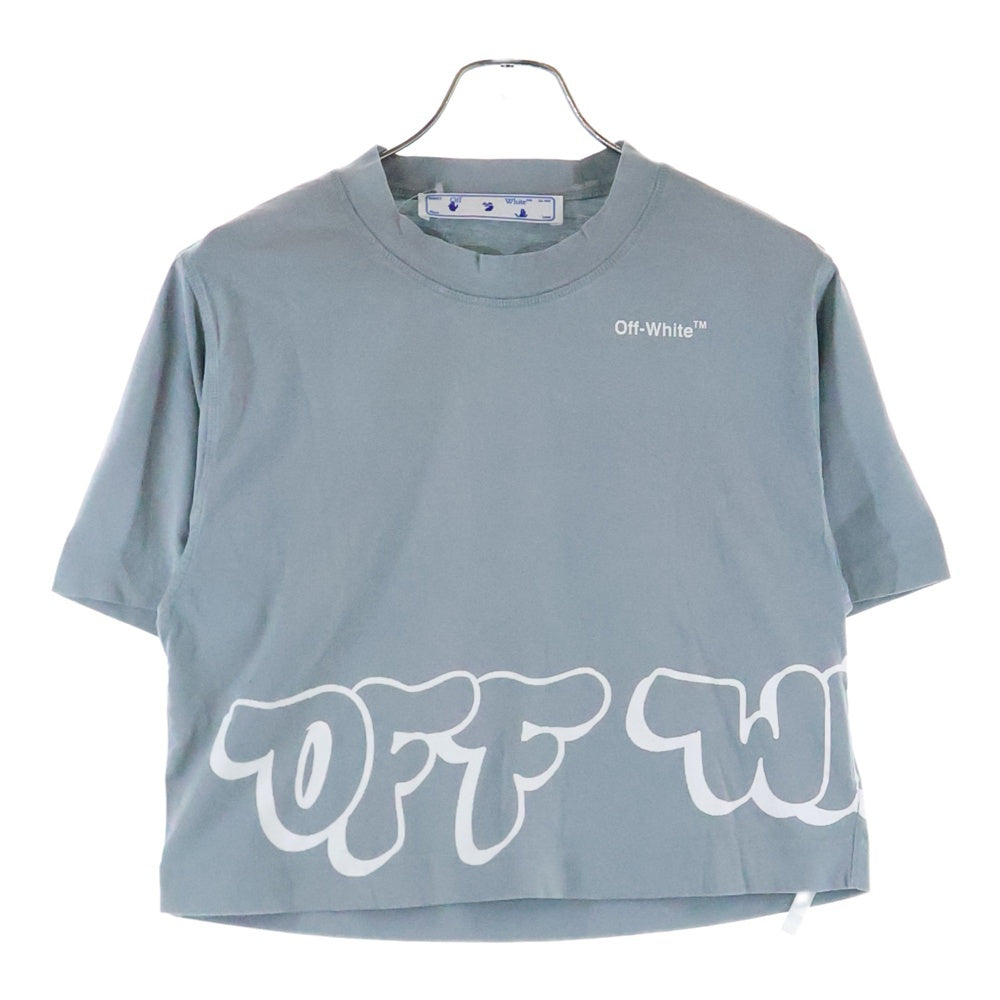 OFF-WHITE(オフホワイト) Style In Revolt T-Shirt クロップド 半袖Tシャツ グレー レディース OWAA090T22JER002