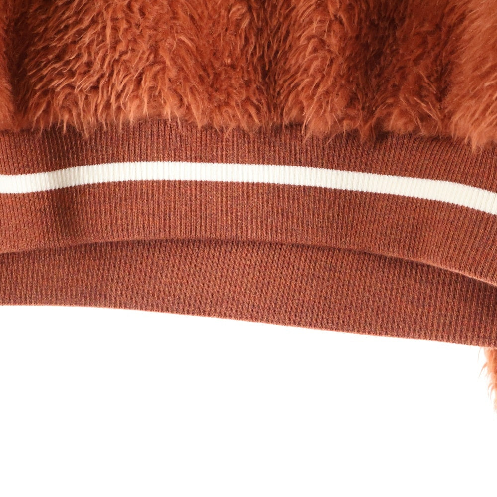 OFF-WHITE(オフホワイト) 19AW Fleece Sweater ボア フリース クルーネックスウェットトレーナー オレンジ OWBA026E19E65119