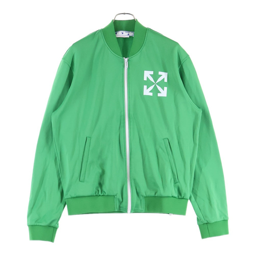OFF-WHITE(オフホワイト) 22SS Arrows-Print Zipped Bomber Jacket アローロゴ ジップアップ ボンバージャケット グリーン OMBD037S22FAB002