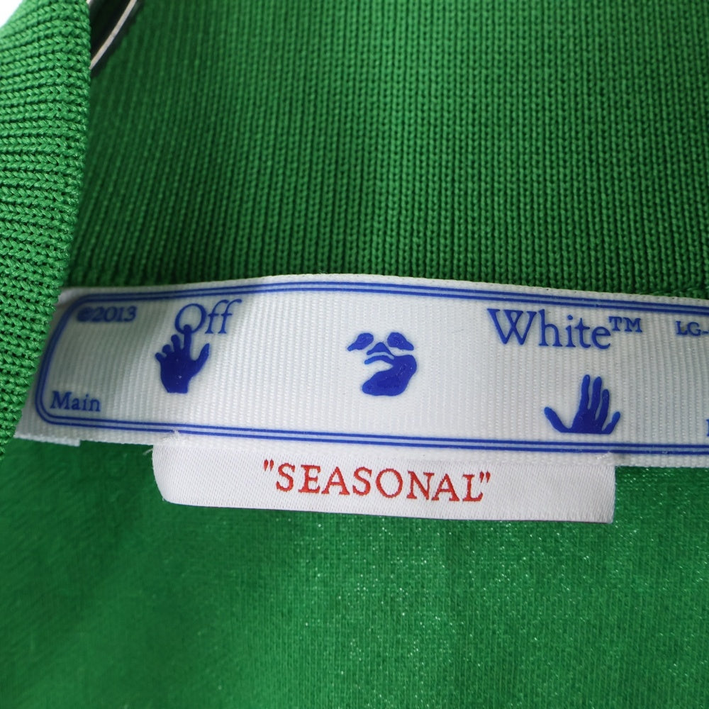 OFF-WHITE(オフホワイト) 22SS Arrows-Print Zipped Bomber Jacket アローロゴ ジップアップ ボンバージャケット グリーン OMBD037S22FAB002