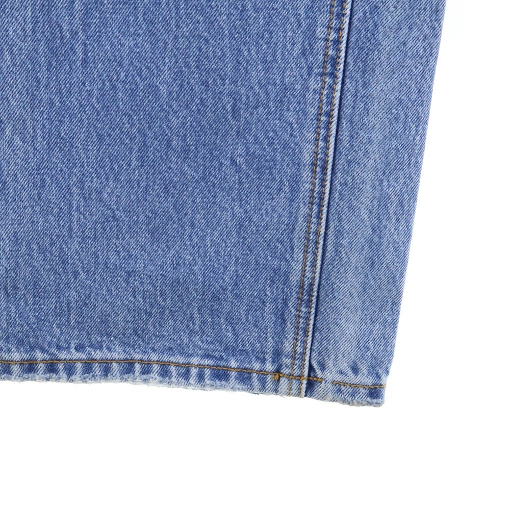 ALEXANDER WANG(アレキサンダーワン) Puff Logo Denim Pants ロゴプリント デニムパンツ インディゴ レディース