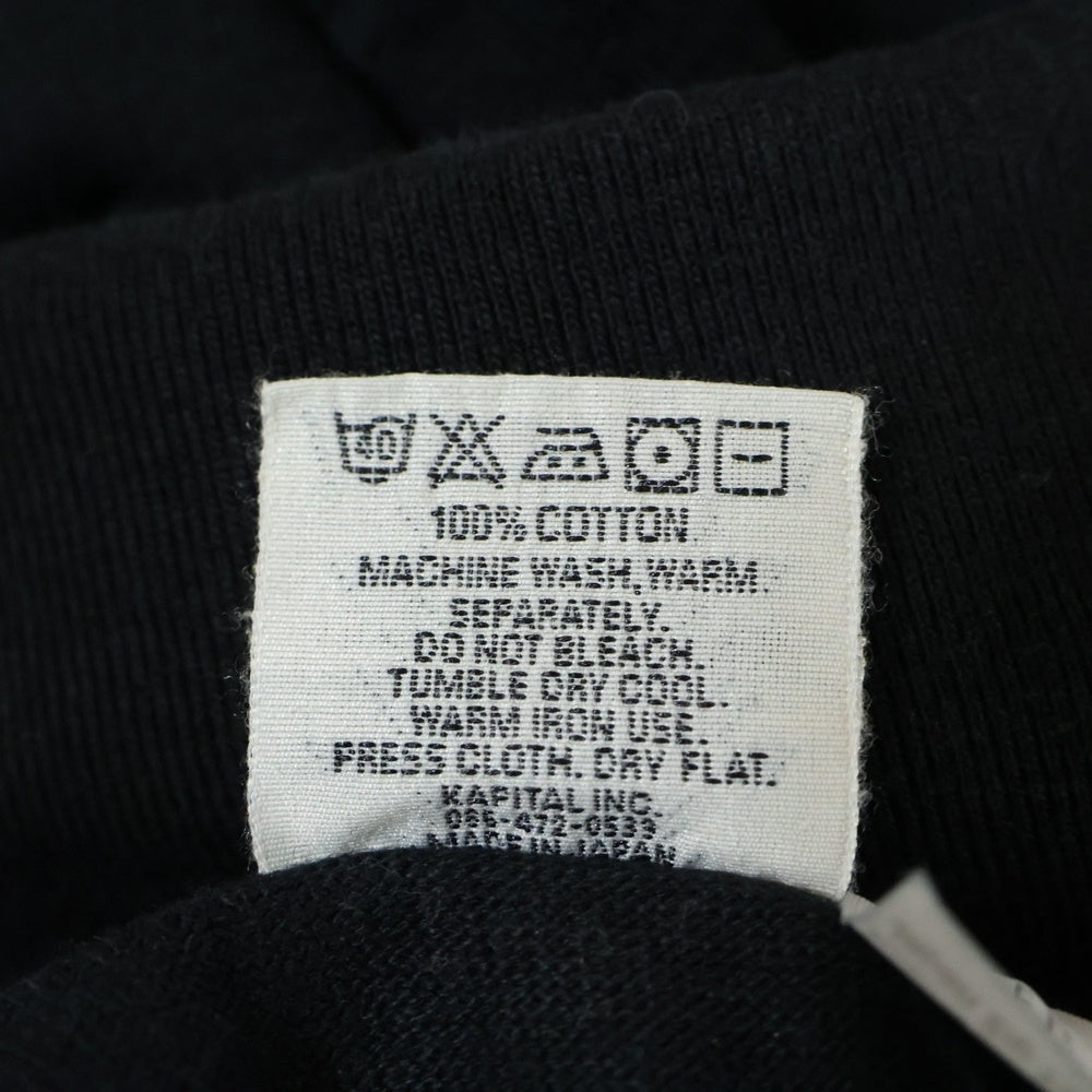 KAPITAL(キャピタル) Bone Print Sweatpants ボーンプリント スウェットパンツ ブラック EK363