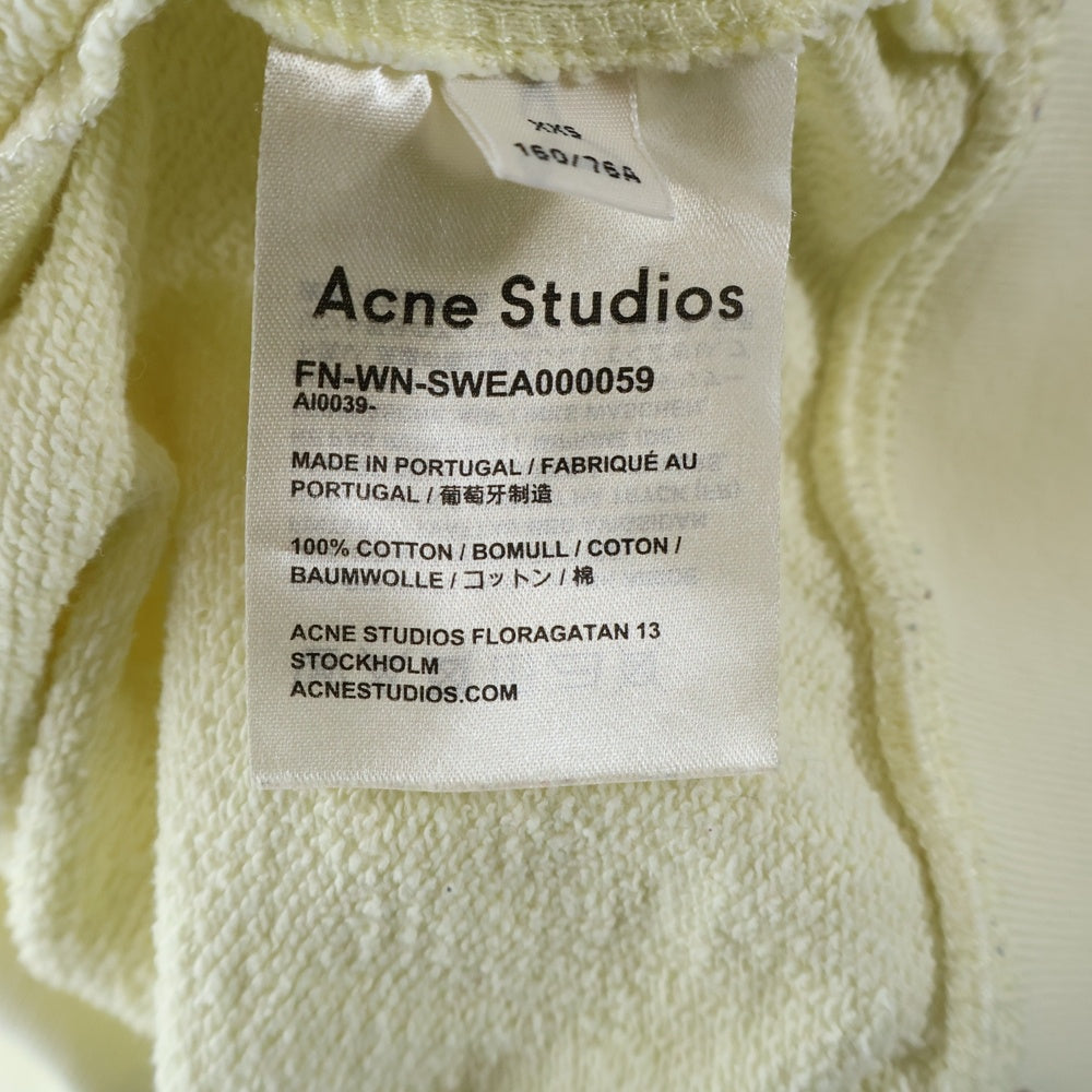 Acne Studios(アクネ ストゥディオズ) Sweatshirt パッチ クルーネックスウェットトレーナー イエロー FN-WN-SWEA000059