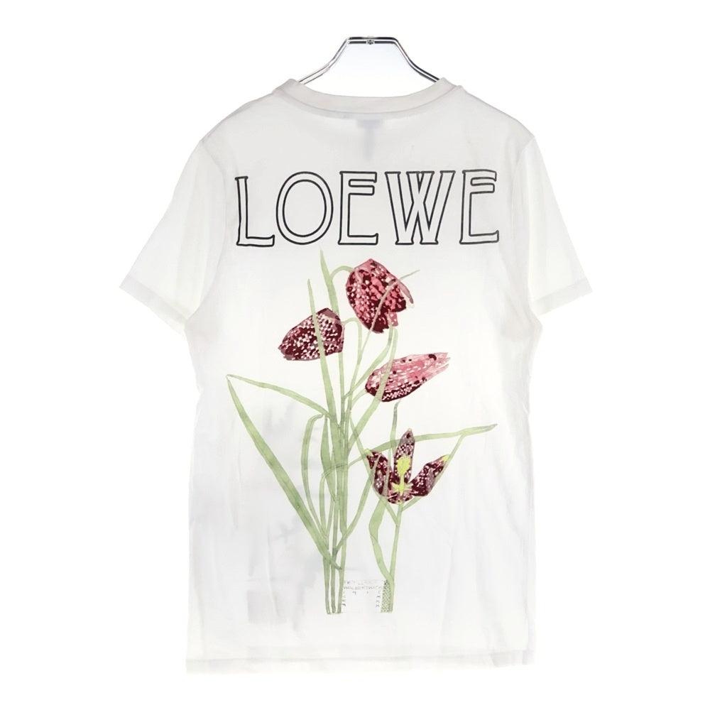 LOEWE(ロエベ) Botanical T-Shirt ボタニカル ロゴプリント半袖Tシャツ ホワイト S6199450CR