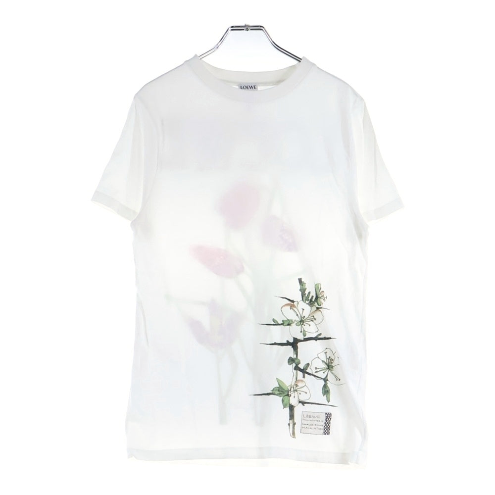 LOEWE(ロエベ) Botanical T-Shirt ボタニカル ロゴプリント半袖Tシャツ ホワイト S6199450CR