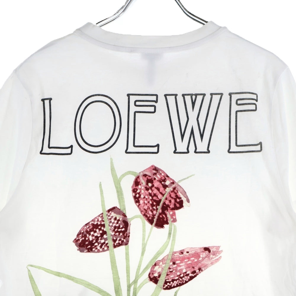 LOEWE(ロエベ) Botanical T-Shirt ボタニカル ロゴプリント半袖Tシャツ ホワイト S6199450CR