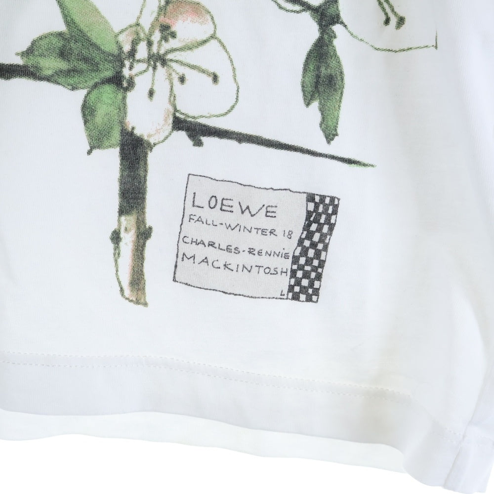 LOEWE(ロエベ) Botanical T-Shirt ボタニカル ロゴプリント半袖Tシャツ ホワイト S6199450CR