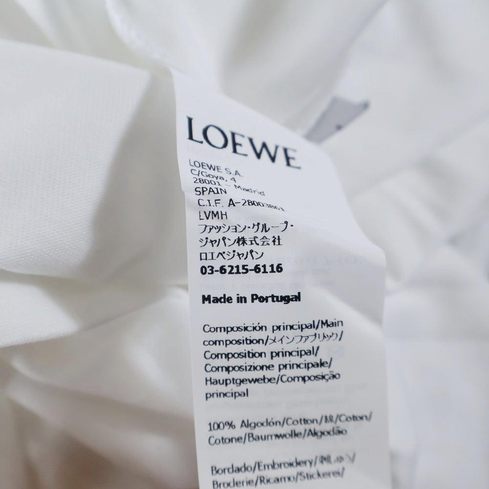 LOEWE(ロエベ) T-Shirt アナグラムロゴ刺繍 半袖Tシャツ ホワイト H526Y22X25