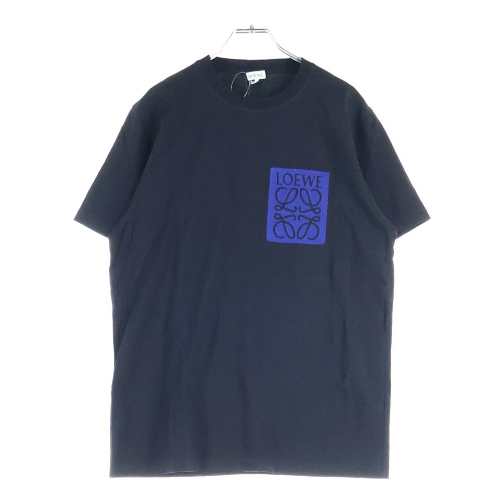LOEWE(ロエベ) T-Shirt アナグラムロゴ刺繍 半袖Tシャツ ブラック H526Y22XAT