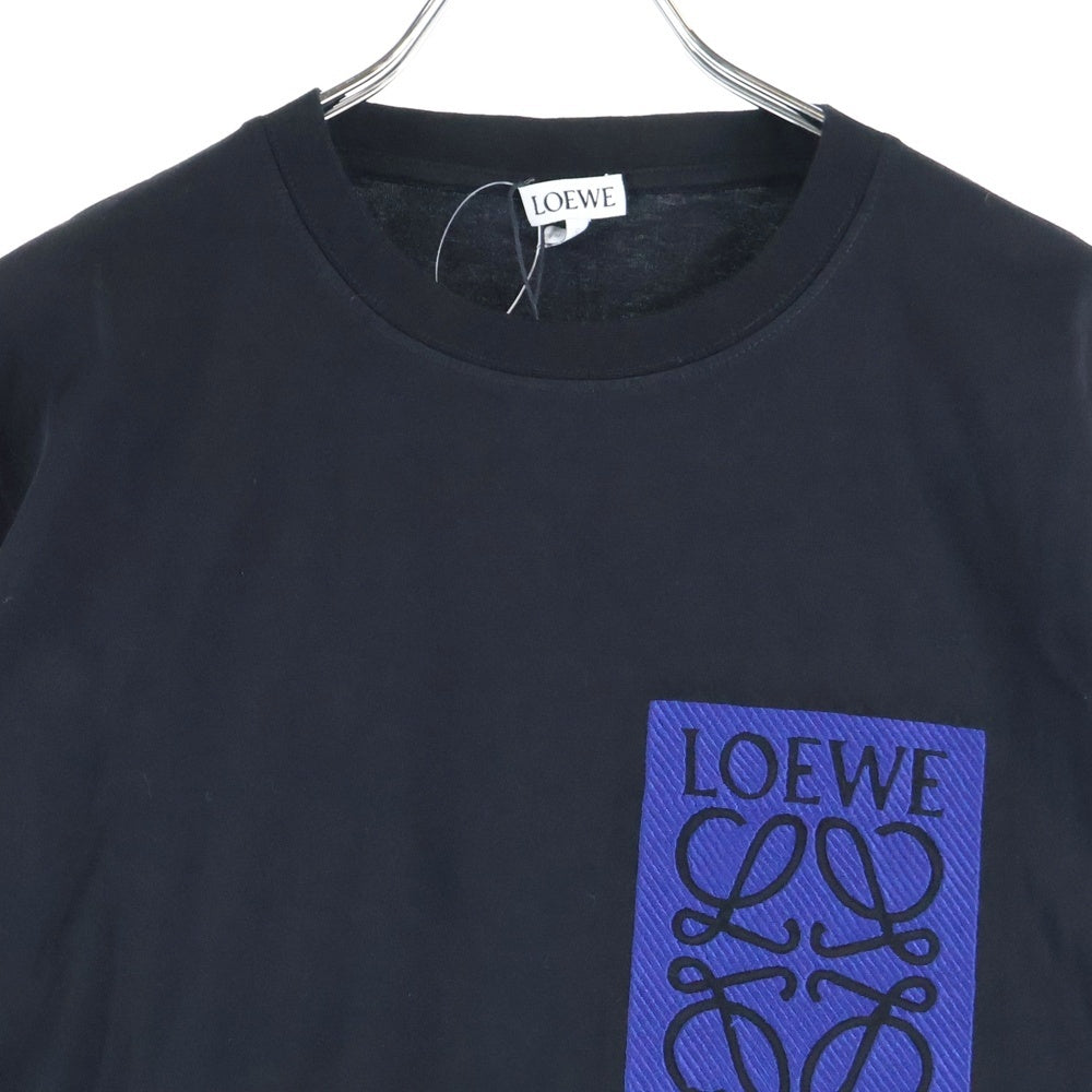 LOEWE(ロエベ) T-Shirt アナグラムロゴ刺繍 半袖Tシャツ ブラック H526Y22XAT