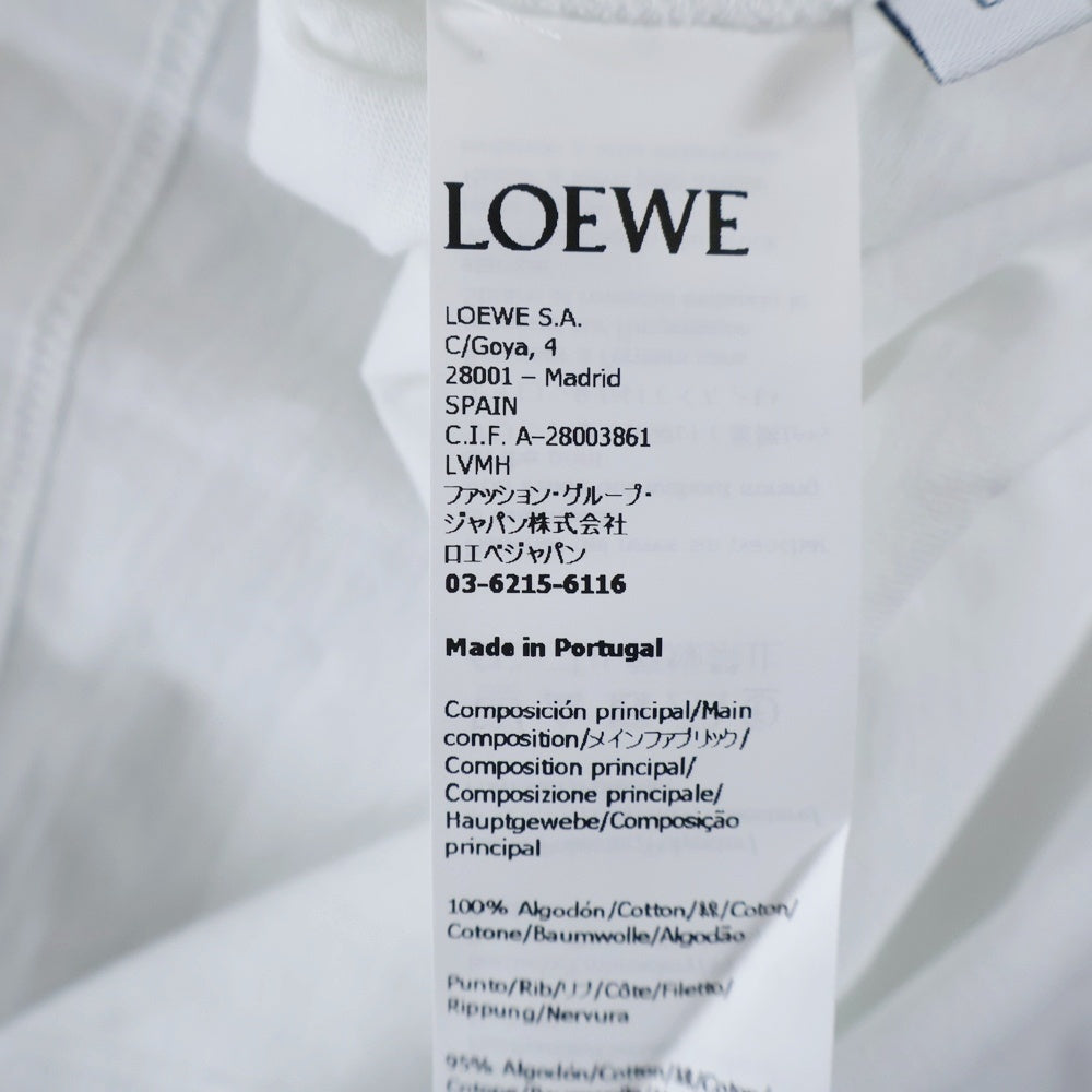 LOEWE(ロエベ) T-Shirt グリッチ アナグラムロゴ刺繍 半袖Tシャツ ブラック H526Y22J61