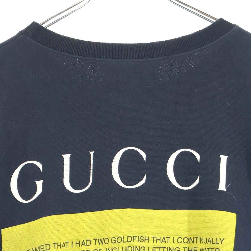 GUCCI(グッチ) Black Cat Sweatshirt ブラックキャット ダメージ加工