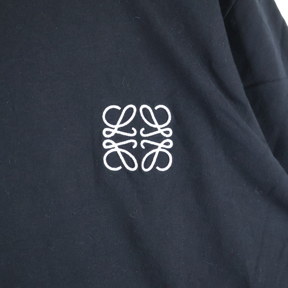 LOEWE(ロエベ) T-Shirt アナグラムロゴ刺繍 半袖Tシャツ ブラック H526341XAI