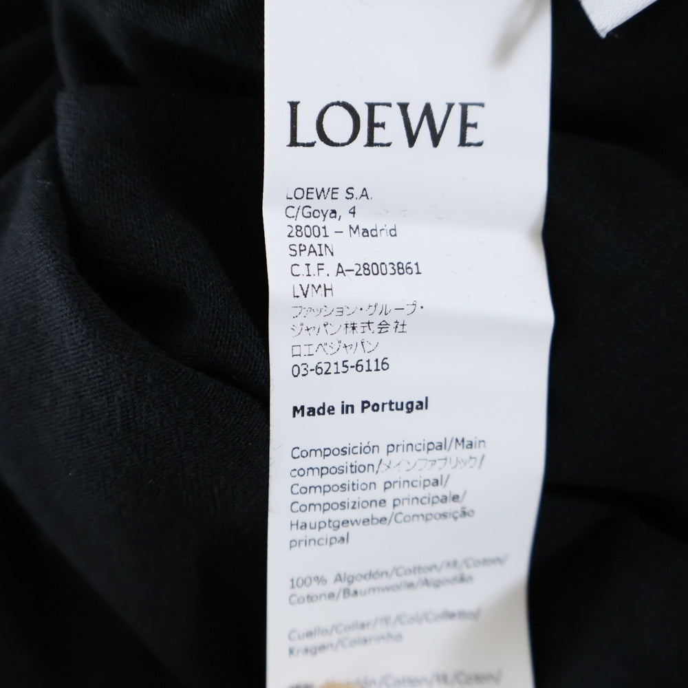 LOEWE(ロエベ) T-Shirt アナグラムロゴ刺繍 半袖Tシャツ ブラック H526341XAI